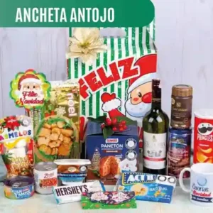 Ancheta navideña Antojo de $170.000 con mug de 11 onzas personalizado, café Juan Valdez, arequipe Alpina, panettone Bimbo y atún